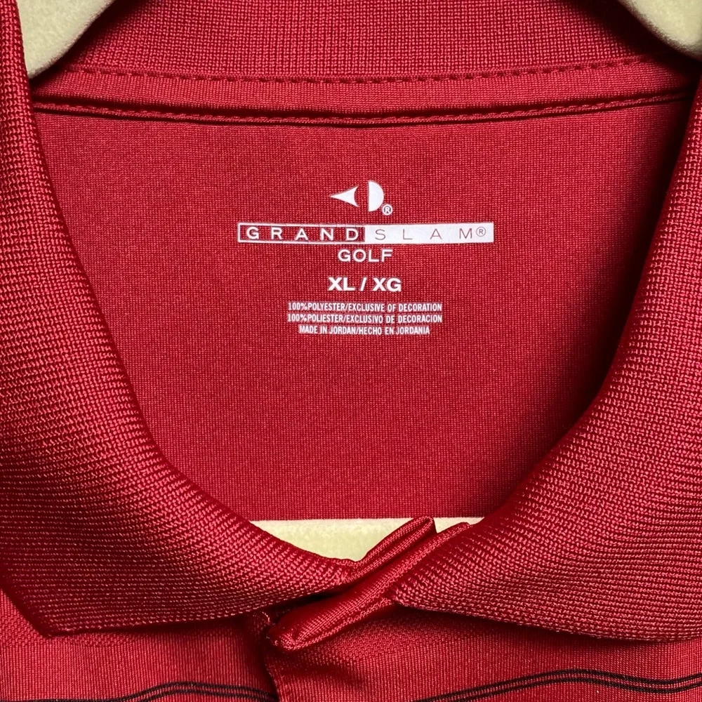 Grandslam golf mens polo sz XL red strip - Picture 3 of 3